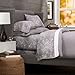 Amazon Brand – Pinzon Lightweight Cotton Flannel Sheet Set - Full, Floral Grey