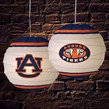 Auburn Tigers 18 Inch Rice Paper Lamp NCAA College Athletics Fan Shop Sports Team Merchandise