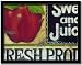 I Apple Vintage Antique Kitchen Sign Art Print Framed