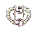Hair Clip - H62 - Heart set with Swarovski (tm) Crystal Stones - Small Size ~ Clear AB Iridescent (ap)