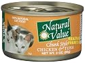 Natural Value Cat Food, Chunk Style Chicken & Tuna, 3-Ounce Cans (Pack of 24)