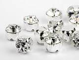 Produkt-Bild: Eingefasste Chatons zum Aufn&auml;hen von Swarovski SS18 (Crystal), 100 St&uuml;ck
