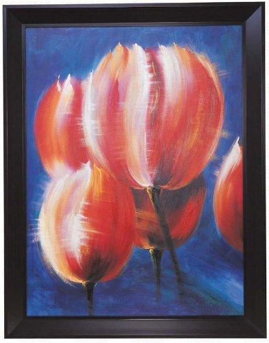 Hand Painted Oil Painting - Tulips in Blue