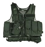 Black Deluxe Tactical Vest for the Left Handed