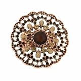 Smoked Topaz Art Deco Filigree Ring