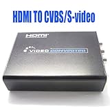 HDMI to AV Composite S-Video SVideo TV Converter HDCP 3 RCA CVBS New 1080P VC006