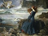 Miranda, the Tempest, 1916 Art Styles Stretched Canvas Poster Print by John William Waterhouse, 23x16
