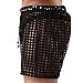 TiaoBug US Mens Hollow Openwork Drawstring Lounge Underwear Boxer Shorts Black Size Small