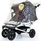 Mountain Buggy Duet TWIN Double RAINCOVER Urban Jungle/Terrain Storm Cover Chrystal Clear Heavy Duty Design