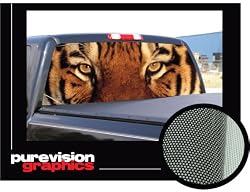 TIGER 22" x 65" - Rear Window Graphic - vinyl truck tint decal