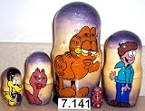 Russian Nesting Doll Garfield 5 Pc / 7 in #7.141r