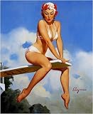 Second Thoughts Artist Gil Elvgren Vintage Classic Pin Up Girl Poster Print