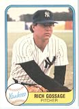 1981 Fleer # 89 Rich Gossage New York Yankees Baseball Card - In A Protective ScrewDown Display Case!