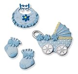 G&uuml;termann / KnorrPrandell 6930197 - Babydeko blau 4teilig