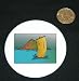 3 button / pin printed with mountain, scenery, hill, sea, ship, china, boat, asia, sailing