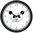 Giant Panda Bear Head (Pink Nose) - Bear - JP Animal Wall Clock by WatchBuddy Timepieces (Slate Blue Frame)