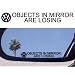 (2) Mirror Decals for VW PHAETON JETTA TDI ROUTAN KARMANN GHIA TOUAREG PASSAT GTI TURBO VR6 GOLF TEIN BEETLE GLS Volkswagen Rabbit Eurovan Cabrio BUS VANAGON EOS THING TIGUAN EUROVAN BAJA BUG