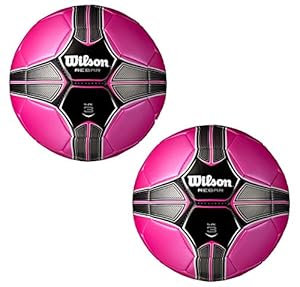 TWO WILSON Rebar 32 Panel Kids Soccer Balls w/ Synthetic Leather Cover - Size 3