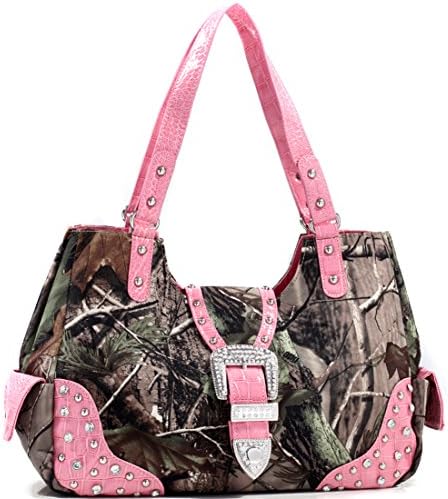Realtree? APG Camouflage Studded Shoulder Bag With Buckle Rhinestone