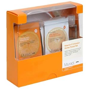 Murad Environmental Shield Vitamin C Infusion Home Facial Kit, Pure Vitamin C Powder and Treatment Gel, Cellular Replenishing Serum, 1 kit