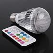 Tomorrowtop RGB Farbwechsel LED-Lampen bunte Led Leuchtmittel Strahler Gl�hbirne birne Lampe 9W E27 Farbe dimmbar inklusive Infrarot-Ferbedienung