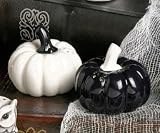 Black & White Pumpkin Mini Salt and Pepper Shaker Set, Halloween
