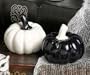 Black & White Pumpkin Mini Salt and Pepper Shaker Set, Halloween