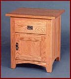 Andy's 1-Drawer 1-Door Nightstand-Maple (Natural Finish)
