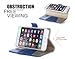 iPhone 8 Plus Case,iPhone 7 Plus Case,WWW [Lace Series] RFID-Resisting PU Leather Wallet Case Flip Phone Case Cover with Card Slots for iPhone 7 Plus/8 plus Navy Blue