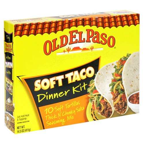 Old El Paso Dinner Kits, Soft Tacos, 14.5-Ounce Boxes (Pack of 12) by Old El Paso
