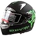 Bio-hazard Matte Black Dual Visor Full Face Motorcycle Helmet DOT (XL)