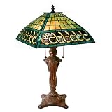 Green Tiffany-Style Table Lamp - 25x16