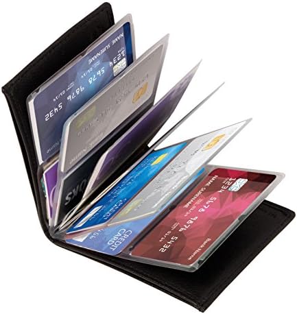 Original Wonder Wallet - Amazing Slim RFID Wallets As Seen on TV Black Leather