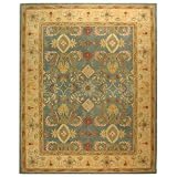 Safavieh Anatolia Collection AN543C Handmade Light Blue and Ivory Hand-spun Wool Area Rug, 9-Feet 6-Inch by 13-Feet 6-Inch