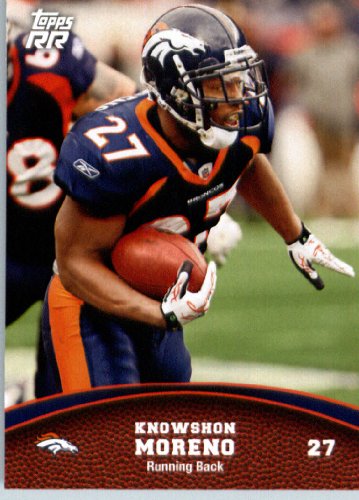 2011 Topps Rising Rookies Football Card # 26 Knowshon Moreno - Denver Broncos - NFL Trading Card Protective Screwdown Display Case