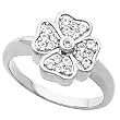 14K White Gold Diamond Ring - 0.32 Ct.