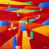 Patchwork market Decorative Art Poster Print by Moga, 20x20