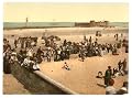 Photographic Print of Victorian Photochrom New Brighton Beach, Liverpool, England