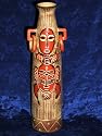 TRIBAL SHAMAN RITUAL MASK ART PRIMITIVE ETHNIC DECOR WARRIOR STEALTH and SHADOW BLESSING MAGIC SPIRIT BOTTLE URN, Style 2