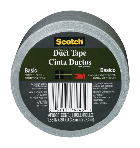 3M P0030 Scotch Basic Painters Duct Tape, 1.88-Inch x 30-Yard, 1-Pack