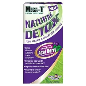 Click here to buy Mega-T Natural Detox Total Cleanse and Green Tea Weight Loss Formula, 45-Caplets.