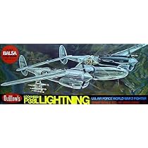 P-38L Lightning Balsa Model Airplane Guillows