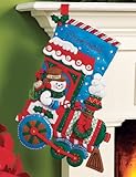 Bucilla Felt Applique Christmas Stocking Kit: All Aboard
