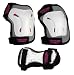 Toys : Girls Junior Knee Pads, Elbow Pads & Wrist Guards - Triple Pad Set AC750G - White - Small (4-7yrs)