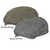 Wool Blend Houndstooth Ivy Flat Cap one size