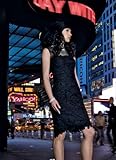 IMAGE OF Alberto Makali Evening Strappy Black Lace Chiffon Dress