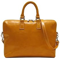 Floto Milano Leather Slim Briefcase in Olive
