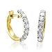 14k Yellow Gold Hoop Huggies Diamond Earrings (H-I, SI-I, 1.00 carat)