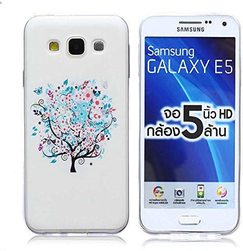 E5 Sumsung Case,E5 Case,Galaxy E5 Case,Samsung Galaxy E5 Hard Case,Back Case Cover For Samsung Galaxy E5,Leopardcase Soft Flowers Print Design Back Case Cover For Samsung Galaxy E5 010