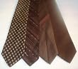 Lot of 4 Men's Assorted Brown Neckties